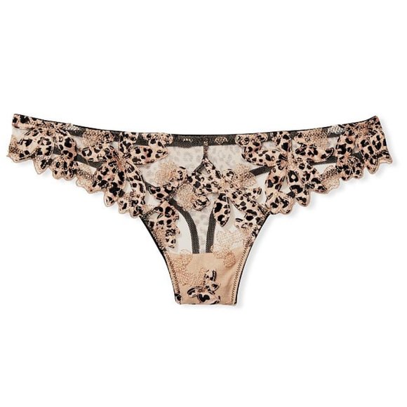 VS Very Sexy Floral Embroidered Thong Panty & Waist Cincher Leopard - Picture 13 of 16
